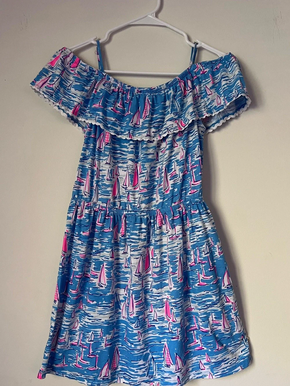 Lilly Pulitzer Girls Amaris Dress in Zanzibar Blue Boatylicious size 16
